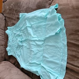 Beautiful Teal and Pink with flowers Blouses!